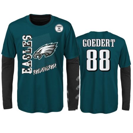 Philadelphia Eagles Dallas Goedert Green Black For the Love of the Game Combo Set T-Shirt - Youth