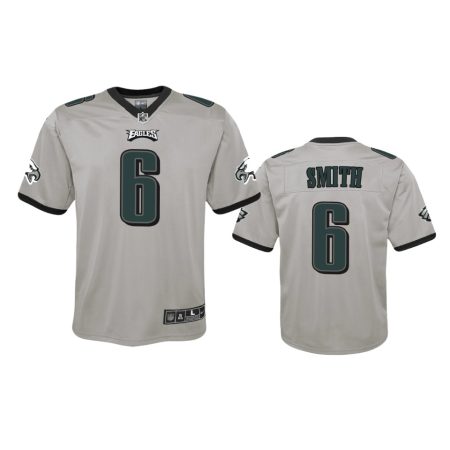 Youth Philadelphia Eagles DeVonta Smith Silver Inverted Game Jersey