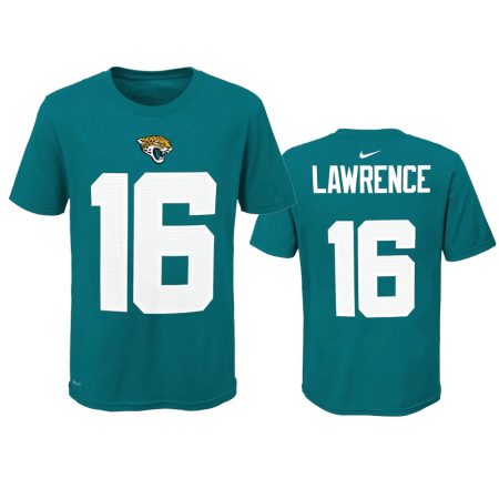 Youth Jacksonville Jaguars Trevor Lawrence Teal Player Pride T-Shirt