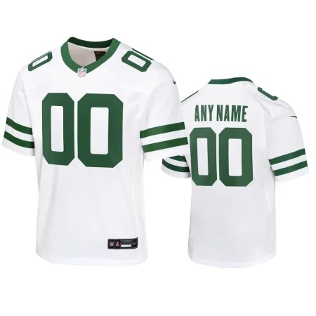New York Jets Custom Legacy White 2024 Game Jersey - Youth