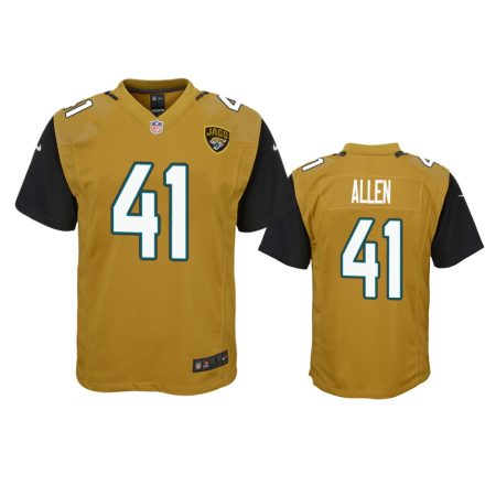 Jacksonville Jaguars Josh Allen Gold Color Rush Game Jersey