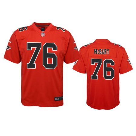 Atlanta Falcons Kaleb McGary Red Color Rush Game Jersey