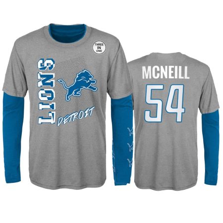 Detroit Lions Alim McNeill Silver Blue For the Love of the Game Combo Set T-Shirt - Youth