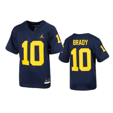 Michigan Wolverines Tom Brady Navy Replica Alumni Football Jersey
