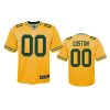 Youth Green Bay Packers Custom Gold Inverted Game Jersey 3 youth packers custom gold inverted game jersey