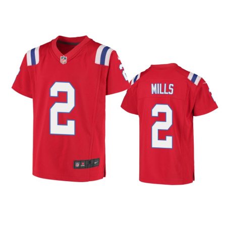 Youth Patriots Jalen Mills Red Game Jersey