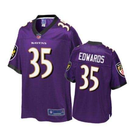 Baltimore Ravens Gus Edwards Purple Pro Line Jersey - Youth