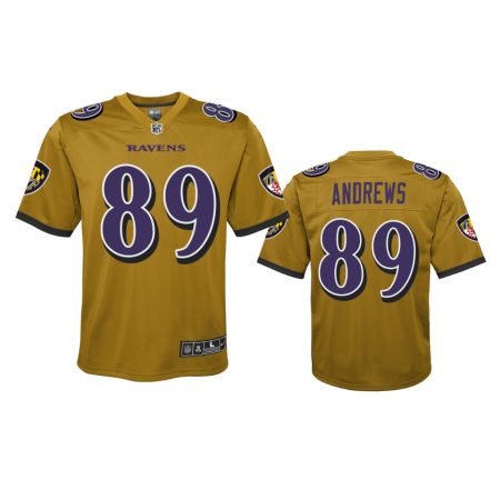 Youth Baltimore Ravens Mark Andrews Gold Inverted Game Jersey