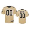 Youth New Orleans Saints Custom Gold Inverted Game Jersey 2 youth saints custom gold inverted game jersey