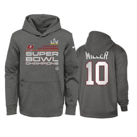 Youth Tampa Bay Buccaneers Scotty Miller Charcoal Super Bowl LV Champions Trophy Hoodie