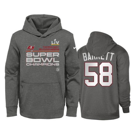 Youth Tampa Bay Buccaneers Shaquil Barrett Charcoal Super Bowl LV Champions Trophy Hoodie
