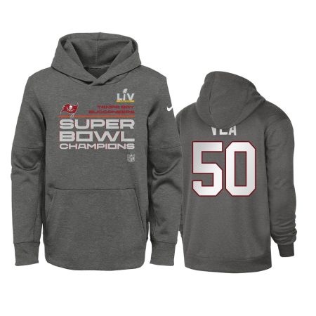 Youth Tampa Bay Buccaneers Vita Vea Charcoal Super Bowl LV Champions Trophy Hoodie