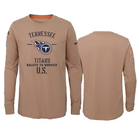 Youth Tennessee Titans Khaki 2019 Salute to Service Performance T-Shirt