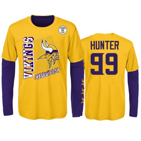 Minnesota Vikings Danielle Hunter Gold Purple For the Love of the Game Combo Set T-Shirt - Youth