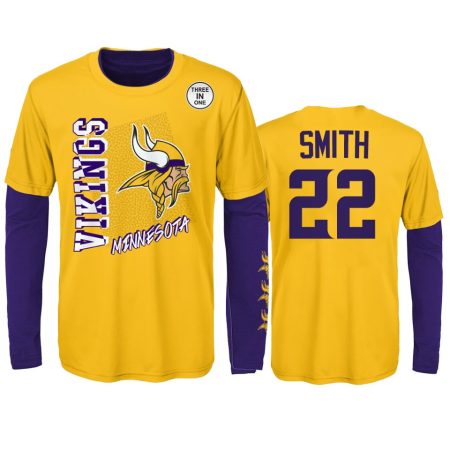 Minnesota Vikings Harrison Smith Gold Purple For the Love of the Game Combo Set T-Shirt - Youth