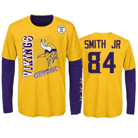 Minnesota Vikings Irv Smith Jr. Gold Purple For the Love of the Game Combo Set T-Shirt - Youth